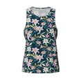 thumbnail image 4 of Fotbe Lilies Flowers Pattern Men's Quick Dry Workout Tank Top Gym Muscle Tee Fitness Bodybuilding Sleeveless T Shirt Breathable Workout Shirt-Large, 4 of 9