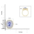 thumbnail image 4 of ANGARA Natural Cushion 2.45 ct Tanzanite Cocktail Ring in 14K Yellow Gold for Women (Size-9x7mm) | December Birthstone, Anniversary, Jewelry Gift for Women | Natural Tanzanite Ring, 4 of 9