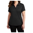 thumbnail image 2 of Yellow Rooster Women's Diamond Jacquard Polyester Polo Black XS, 2 of 6
