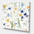 thumbnail image 3 of Designart ' Wildflowers Clover Bell and Chamomile II ' Traditional Canvas Wall Art Print, 3 of 4