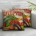 thumbnail image 3 of Vintage Farmhouse Decorative Pillow Covers Farm Fresh Fruits Vegetables Pumpkin Sunflowers Milk Cream Letters Linen Throw Pillow Case Cushion Cover ’’ Set of,Rustic Wood Grain, 3 of 5