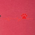 thumbnail image 2 of Dog Heartbeat | Paw Print EKG Lifeline | Veterinarian Vet Tech Dog Lover Mens Premium Tri Blend T-Shirt, Vintage Red, Medium, 2 of 5