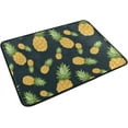 thumbnail image 6 of SKYSONIC Shower Curtain and Rug Set Pineapples On Dark Back Polyester Waterproof Bath Curtain and Mat for Bathroom with Hooks 72 x 72 Inches, 6 of 6