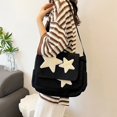 thumbnail image 6 of TIERPOP Canvas Crossbody Bag for Teen Student Versatile Shoulder Bag Large Capacity Messenger Bag Travel Bags with Star Pattern, 6 of 21