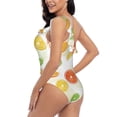 thumbnail image 5 of Yiaed Colorful Lemons Print Women One Piece Swimsuits Tummy Control One Shoulder Bathing Suits Pattern Ruffle Swimwear-XX-Large, 5 of 8