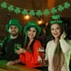 thumbnail image 5 of Letrero de bienvenida del día de San Patricio 12x11 "Decoración de pared colgante de papel verde con patrones festivos para la decoración navideña de fiestas en casa en interiores y exteriores, 5 of 5