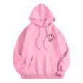 thumbnail image 1 of WILLBEST Sudaderas para Hombre, Sudadera con Capucha y Hombros Descubiertos con Estampado De Cara para Hombre, Sudadera Informal Holgada, Cómoda y A La Moda Chica, 1 of 3