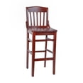 thumbnail image 1 of HERCULES Series School House Back Mahogany Wood Restaurant Barstool, 1 of 9