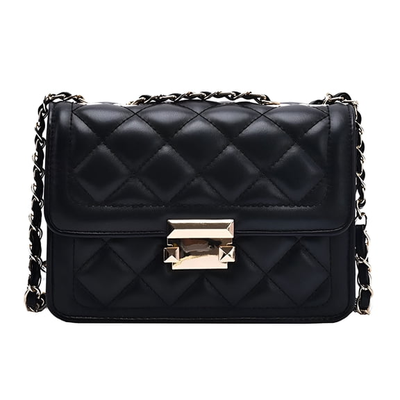 GASTROPOD Women Genuine Leather Shoulder Bag Ladies Fashion Clutch Purses Quilted Crossbody, Black Leather Purse