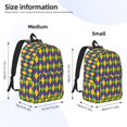thumbnail image 2 of Disketp Mardi Gras print Canvas Backpack Lightweight Travel Daypack Student Rucksack Laptop Backpack-Medium, 2 of 5