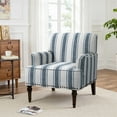 thumbnail image 2 of Lumibee Vintage 29" W Patterned Striped Accent Chairs 1-Piece - Dark Blue Stripe, 2 of 5