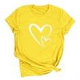 thumbnail image 5 of Erwazi Women's Valentine's Day T-Shirt Heart Print Crew Neck Short Sleeve Casual Summer Top, 5 of 7