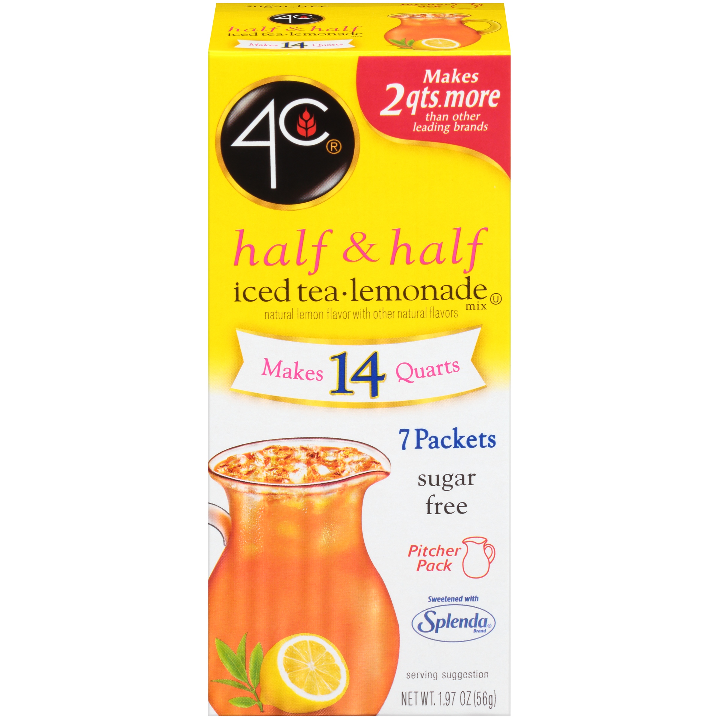 4CÂ® Totally LightÂ® Sugar Free Decaffeinated Lemon Iced Tea Mix 7 ct