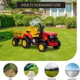 thumbnail image 6 of Aoile Ride On Tractor with Remote Control, 12V 7Ah Kids Electric Car with Detachable Trailer, 35W Dual Motors, 7-LED Lights for Kids 3-6, Red, 6 of 9