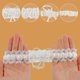 thumbnail image 4 of Ligas blancas para novia (2 piezas), liga de boda para novia, liga de encaje elástica, conjunto de liga de boda para novia, correa de media de encaje, 4 of 4