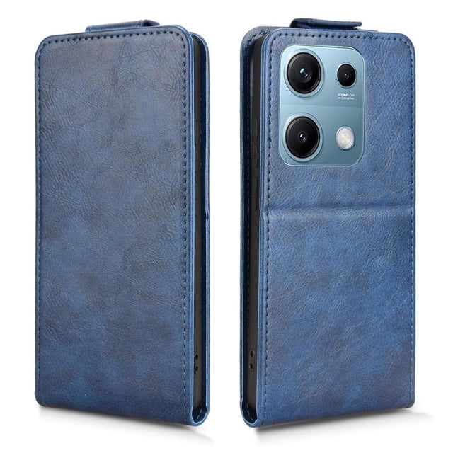 Folio Phone Case for Xiaomi Redmi Note13 Pro 4G Magnetic Kickstand Cover with Camera Protection Blue