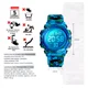 thumbnail image 3 of Reloj Niños Deportivo Led Contra Agua Camuflaje Militar Nado Color De La Correa Azul Claro, 3 of 8