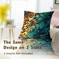 thumbnail image 6 of Leopard Print Throw Pillow Covers - Animal Skin Pillow Covers Set of 2 Decorative Pillowcases Cheetah Cushion Cover for Sofa Couch Bed Home Decor 20x20 Inch, 6 of 6