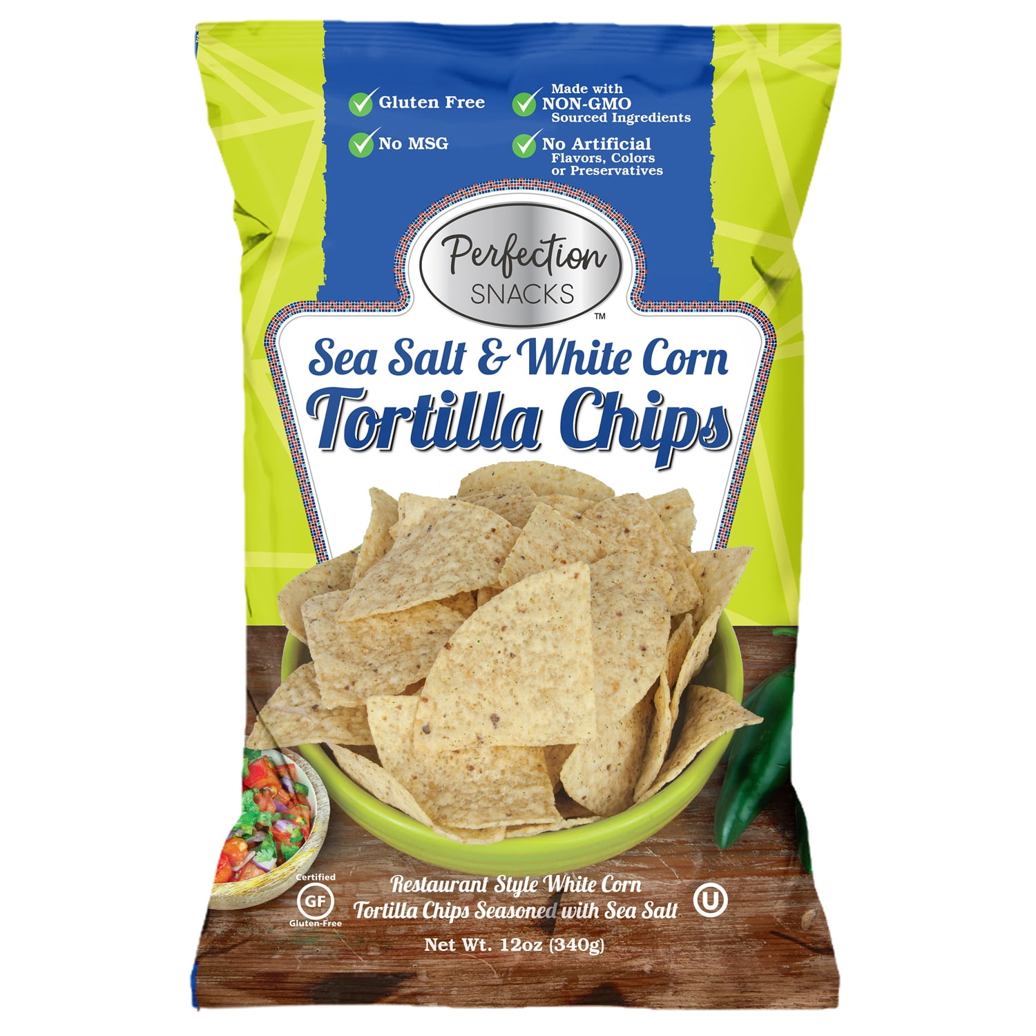 Perfection Snacks Sea Salt & White Corn Restaurant Style Tortilla Chips