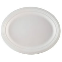 ACDANC Oval Paper Plates White 12 inch Large Paper Plates Disposable Plates Paper Plates Heavy Duty Paper Dinner Plates Paper Plates Bulk (White)