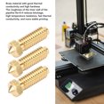 thumbnail image 4 of 3PCS High Flowing Brass Extruder Nozzles 3D Printer Brass Nozzles Replacement for Kobra 2 2Pro 2Plus 1.75mm Filament Maximum Printing Temperature 300 degrees Celsius, 4 of 8