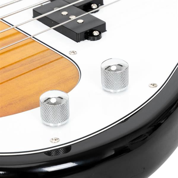 Fretless Bass Guitar Full Size 4 String for experienced Bass Players Cord Wrench Tool Sunset Color