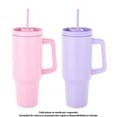 thumbnail image 1 of Vaso My Shop de Acero Inoxidable con Tapa, Popote y Asa de 1.18 Litro, 1 of 3