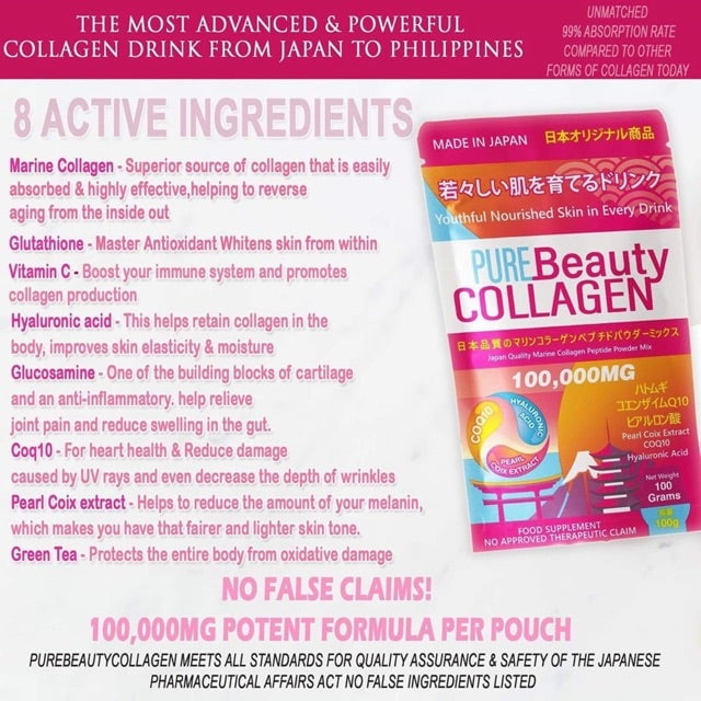Luxcent Capsules and Pure Beauty Collagen 100,000mg Combo