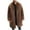 Brown, variant on Men's Faux Fur Jacket Winter Fluffy Coat Long Parka Overcoat Lapel Outwear White M