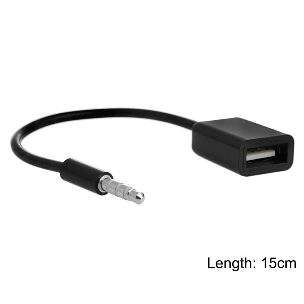 renæssance Opdatering købmand Car AUX Cable USB 2.0 Female to 3.5mm Jack U-Disk Adapter Cable Audio  Extension Cord for Playing Music Car Accessories - Walmart.com