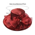 thumbnail image 3 of TANGNADE Sun Hats for Women Church Fascinator Wedding Tea Flower Wide Brim Sunshine Hat Summer Hats White, 3 of 5