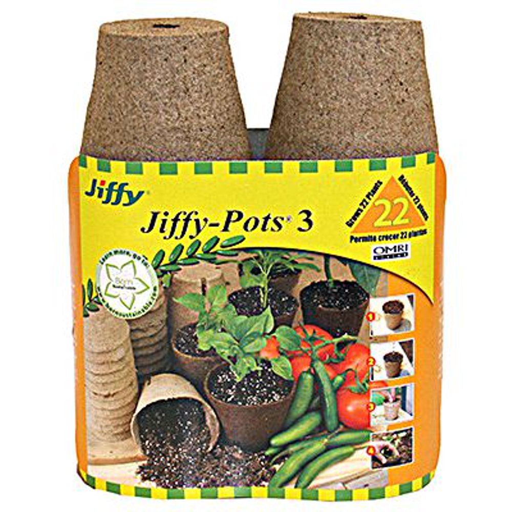 Ferry Morse JP322 Jiffy Jiffy Peat Pots 3 Inch Round 22 Pack Walmart