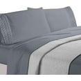 thumbnail image 2 of Elegant Comfort 4-Piece Quilted Bed Sheet Set - Gift Box - 1500 Thread Count Quality Softness - Wrinkle Resistant - All Around Elastic Fitted Sheet, Deep Pocket, Twin, Gray, 2 of 5