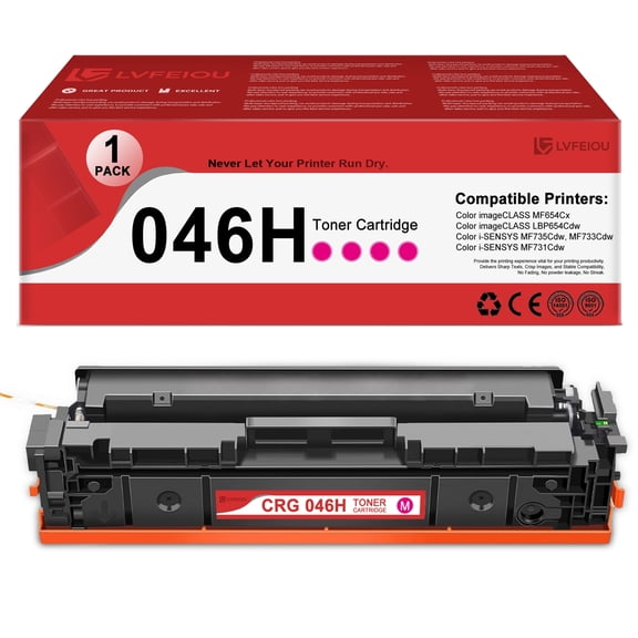 CRG046H Magenta Toner Cartridge 1 Pack Compatible for Canon CRG 046H 046H Toner Color i-SENSYS MF733Cdw Color imageCLASS LBP654Cdw Printer Toners