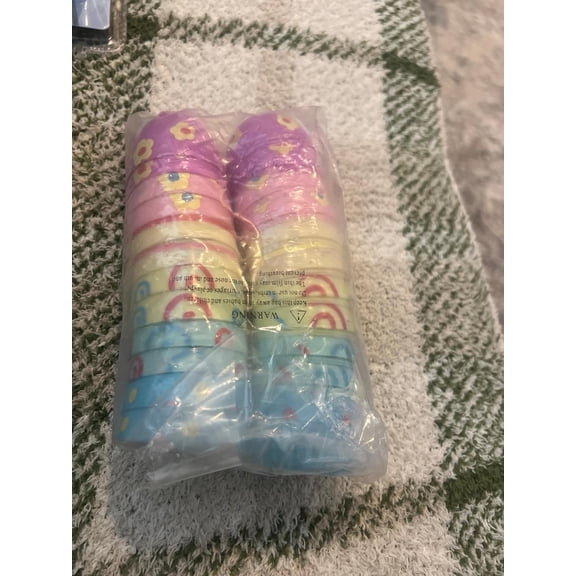 Plastic Printed Fillable Eggs 12 PCS Colorful for Easter Party New Colors Vary (BONUS 1 FUN CHOPS)