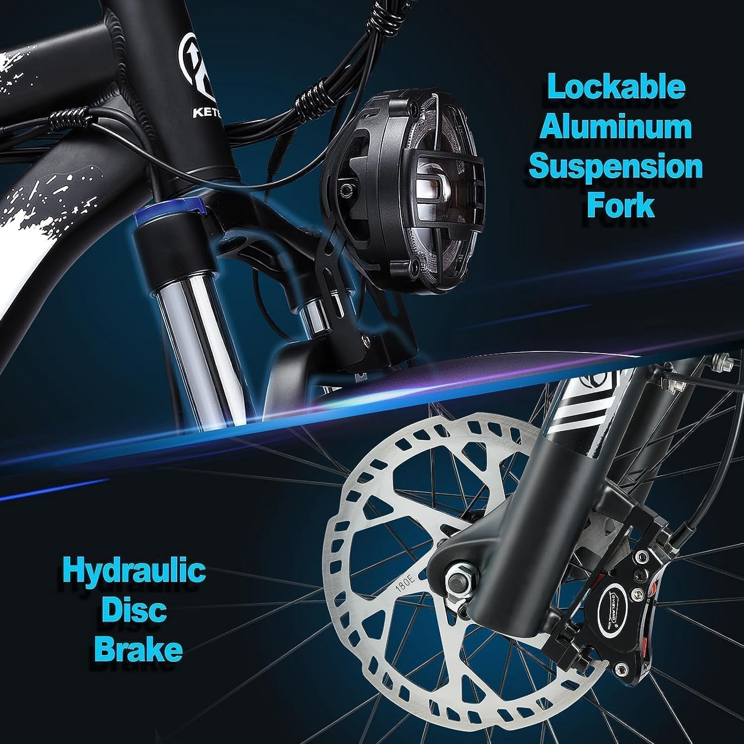 KETELES Electric Bike for Adults, Peak 4000W Dual Motor Ebike，26" Fat Tire Electric Mountain bike,  48V 23AH Removable Battery UL 2849.