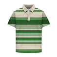 thumbnail image 5 of FAWUUDO Shirts for Men Short Sleeve Button Down Collar Gradient Shirts Moisture-Wicking Sports Men's Lapel Shirt G-Green, 5 of 5