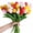 D-5 Colors 15Pcs, variant on Liulin 1Pc Tulips Artificial Flowers, Real Touch PU Fake Tulips, Realistic Faux Tulips for Spring Easter Mother's Day Floral Arrangements Home Kitchen Office Wedding Party Decorations, 14.2", Pink