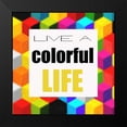 thumbnail image 2 of Greene, Taylor 12x12 Black Modern Framed Museum Art Print Titled - Live A Colorful Life, 2 of 5