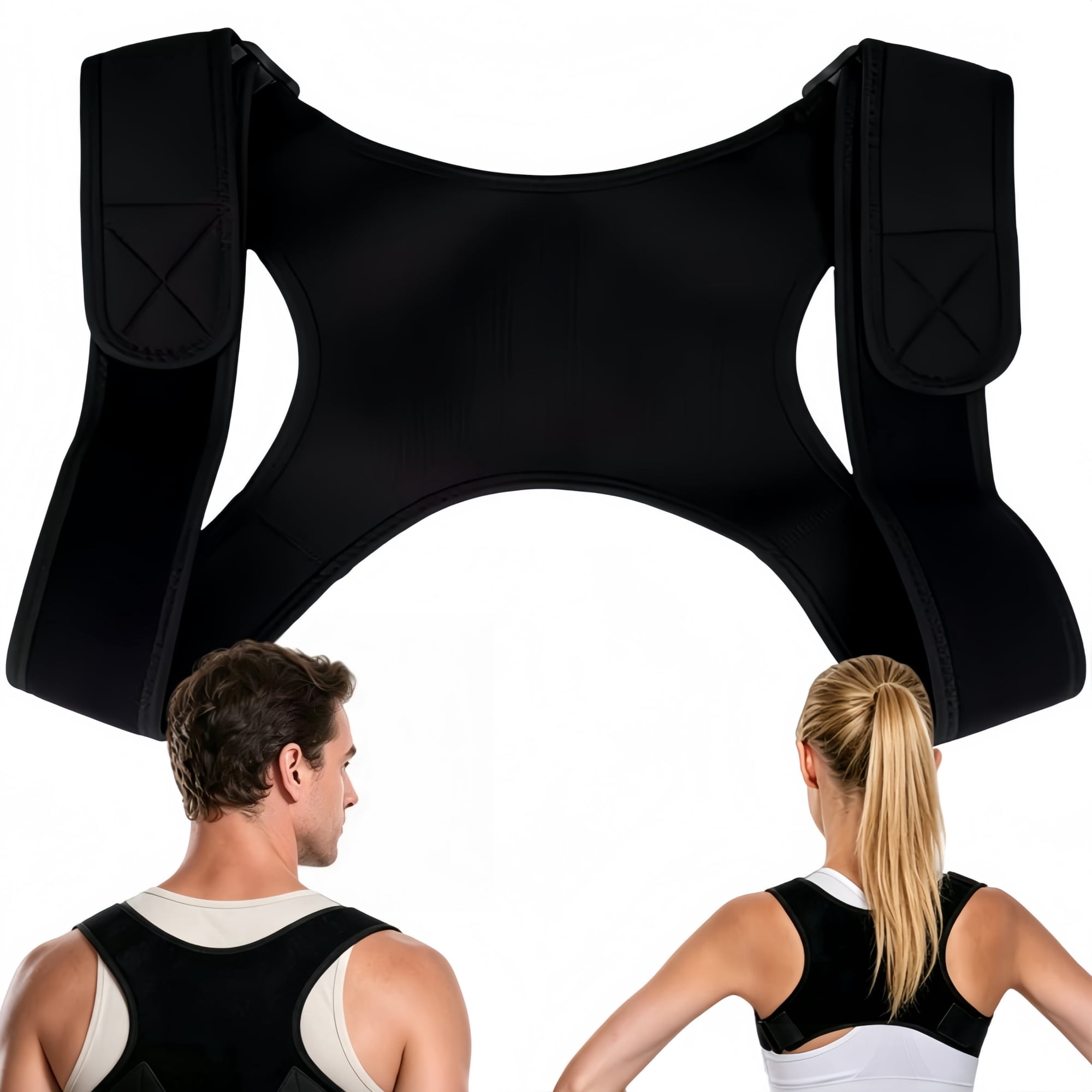 Posture Corrector for Men & Women - Adjustable Posture Brace for Pain Relief from Bad Posture - Targets Upper Back, Shoulders, Neck, Clavicle