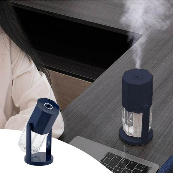 Portable Mini Humidifier, 250ml Cool Mist with 7 Color Night Light, 2-in-1 Aromatherapy Diffuser, Quiet, Auto Shut-Off, for Car Bedroom Office Travel