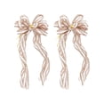 thumbnail image 2 of Christmas Ribbon Wreath Bows for Front Door and Tree Decor, Sturdy Polyester, Indoor Outdoor Holiday Decoration, Assorted Colors, 2-Pack, 2 of 6