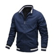thumbnail image 5 of Yungyresw Baseball Jacket Contrast Color Slim Fit Jacket Long Sleeve Men's Fashion Jacket for Campus Dating, 5 of 6