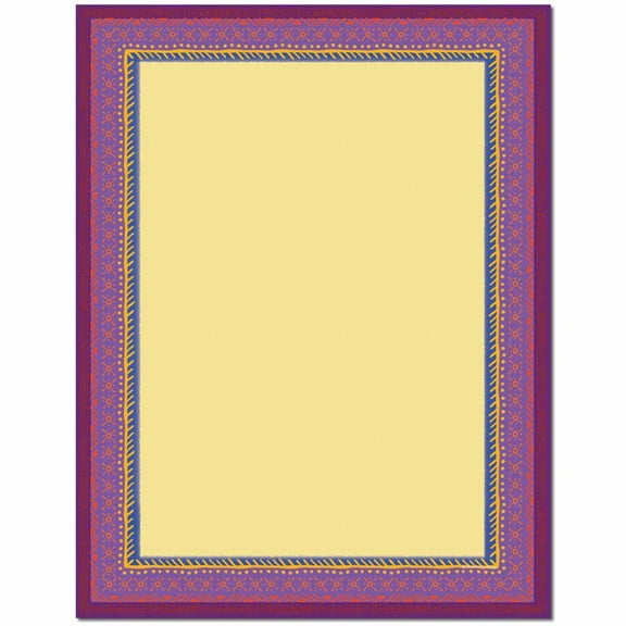 Boho Border Letterhead Letterhead Laser & Inkjet Printer Paper, 100 Sheets per Pack