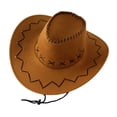 thumbnail image 1 of Sombrero Vaquero Infantil Clásico para Niños Y Niñas con Ancha Correa Ajustable Y Tejido Cómodo de Poliéster Incluye Diseño Sólido Y Detalle de Cu Amarillo, 1 of 8