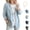 Light Blue, variant on Women's Classic Button Front Denim Jacket – V-Neck, Breathable Fabric, Relaxed Casual Outerwear