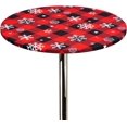 thumbnail image 3 of HSHDLDF JISEN Housse de Dessus de Table Rond pour Cocktail en Spandex Ajustée Extensible, Couvre-Nappe, Capuchon 24 Pouces A-Flocons de Neige, 3 of 7