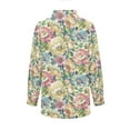 KIHOUT Long Sleeve TShirts for Women Floral Print V Neck Blouses Loose