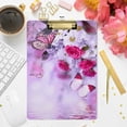 thumbnail image 7 of FMSHPON Roses Butterfly Floral Clipboard Hardboard Wood Nursing Clip Board and Pull for Standard A4 Letter 13x9 inches, 7 of 7