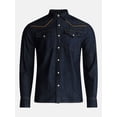 thumbnail image 5 of Kacey Lee Men's Western Denim Shirt with Long Sleeves, Sizes S-2XL, 5 of 5